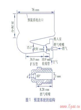 快速熱水器燃?xì)夂涂諝忸A(yù)混系統(tǒng)的數(shù)值模擬