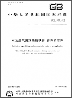 水及燃?xì)庥们蚰T鐵管、管件和附件國(guó)標(biāo)/T 13295-2013