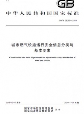 城市燃?xì)庠O(shè)施運(yùn)行安全信息分類(lèi)與基本要求國(guó)標(biāo)∕T 38289-2019