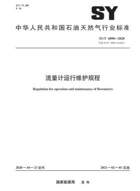 流量計運(yùn)行維護(hù)規(guī)程石油天然氣標(biāo)準(zhǔn)∕T 6890-2020