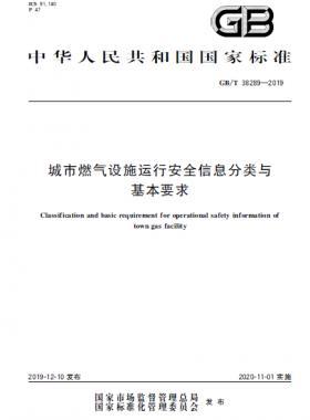 城市燃?xì)庠O(shè)施運(yùn)行安全信息分類與基本要求國(guó)標(biāo)∕T 38289-2019