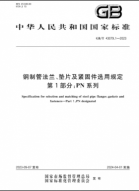 鋼制管法蘭、墊片及緊固件選用規(guī)定 第1部分：PN系列國(guó)標(biāo)/T 43079.1-2023